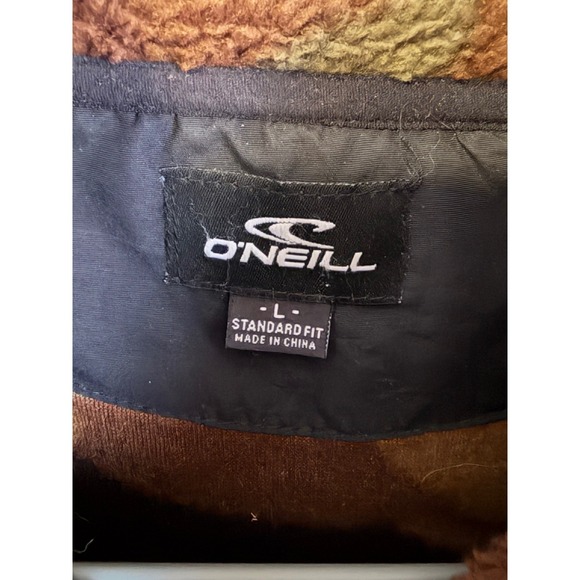 O'Neill Mens Camo Sherpa Fleece Full Zip Jacket Brown Green Camouflage Large - Picture 5 of 7